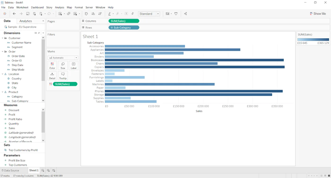 Data Pane Tableau