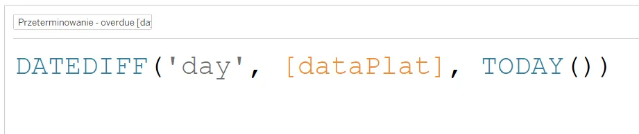 Tableau przeterminowanie