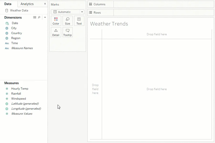 Tworzenie analizy danych przez użytkownika Tableau Creator