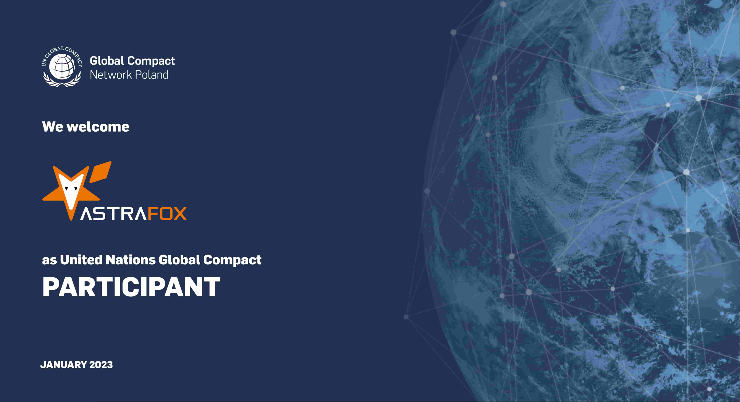 Certyfikat Astrafox United Nations Global Compact